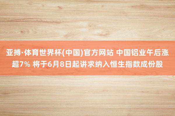 亚搏·体育世界杯(中国)官方网站 中国铝业午后涨超7% 将于6月8日起讲求纳入恒生指数成份股