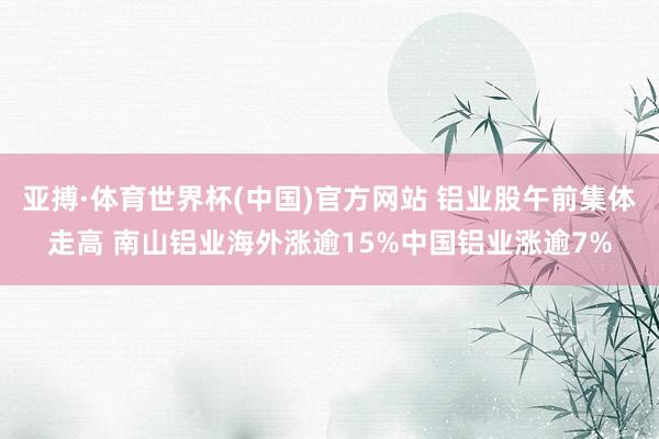 亚搏·体育世界杯(中国)官方网站 铝业股午前集体走高 南山铝业海外涨逾15%中国铝业涨逾7%