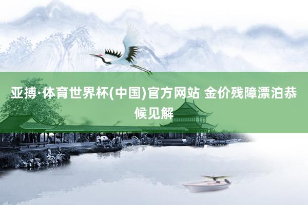 亚搏·体育世界杯(中国)官方网站 金价残障漂泊恭候见解