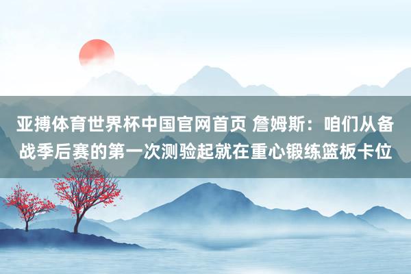 亚搏体育世界杯中国官网首页 詹姆斯:咱们从备战季后赛的第一次测验起就在重心锻练篮板卡位