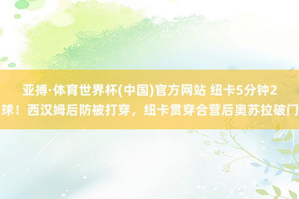 亚搏·体育世界杯(中国)官方网站 纽卡5分钟2球！西汉姆后防被打穿，纽卡贯穿合营后奥苏拉破门