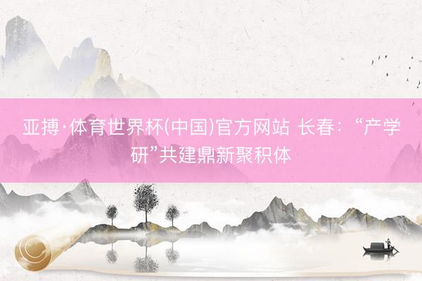 亚搏·体育世界杯(中国)官方网站 长春:“产学研”共建鼎新聚积体